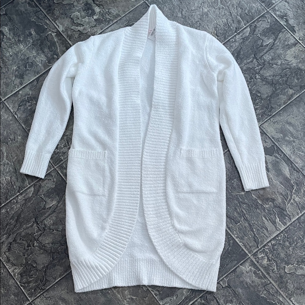 ⭐️NWT LA VIE EN ROSE White Cozy Soft Cardigan Sweater Cottagecore Coastal Lounge